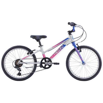 Neo+ 20 6s Girl's Bike (Brushed Alloy / Navy Blue, Pink Fade)