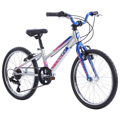 Neo+ 20 6s Girl's Bike (Brushed Alloy / Navy Blue, Pink Fade)