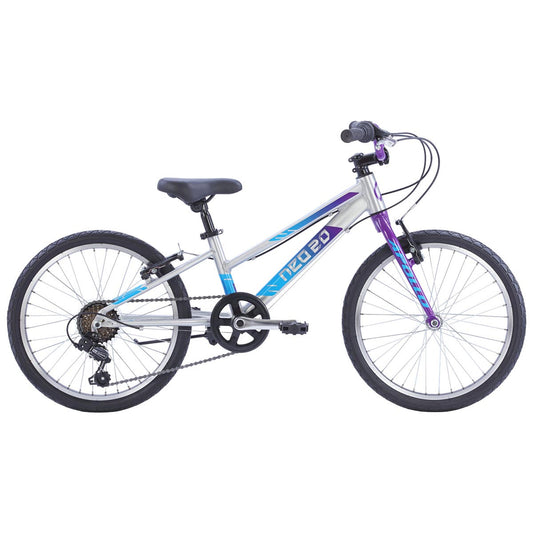 Neo+ 20 6s Girl's Bike (Brushed Alloy / Purple, Blue Fade)