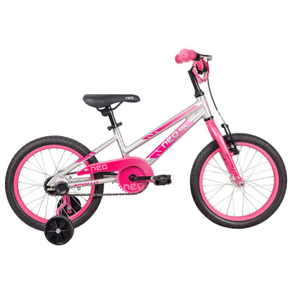 Neo+ 16 Girl's Bike (Brushed Alloy / Pink, Dark Pink Fade)