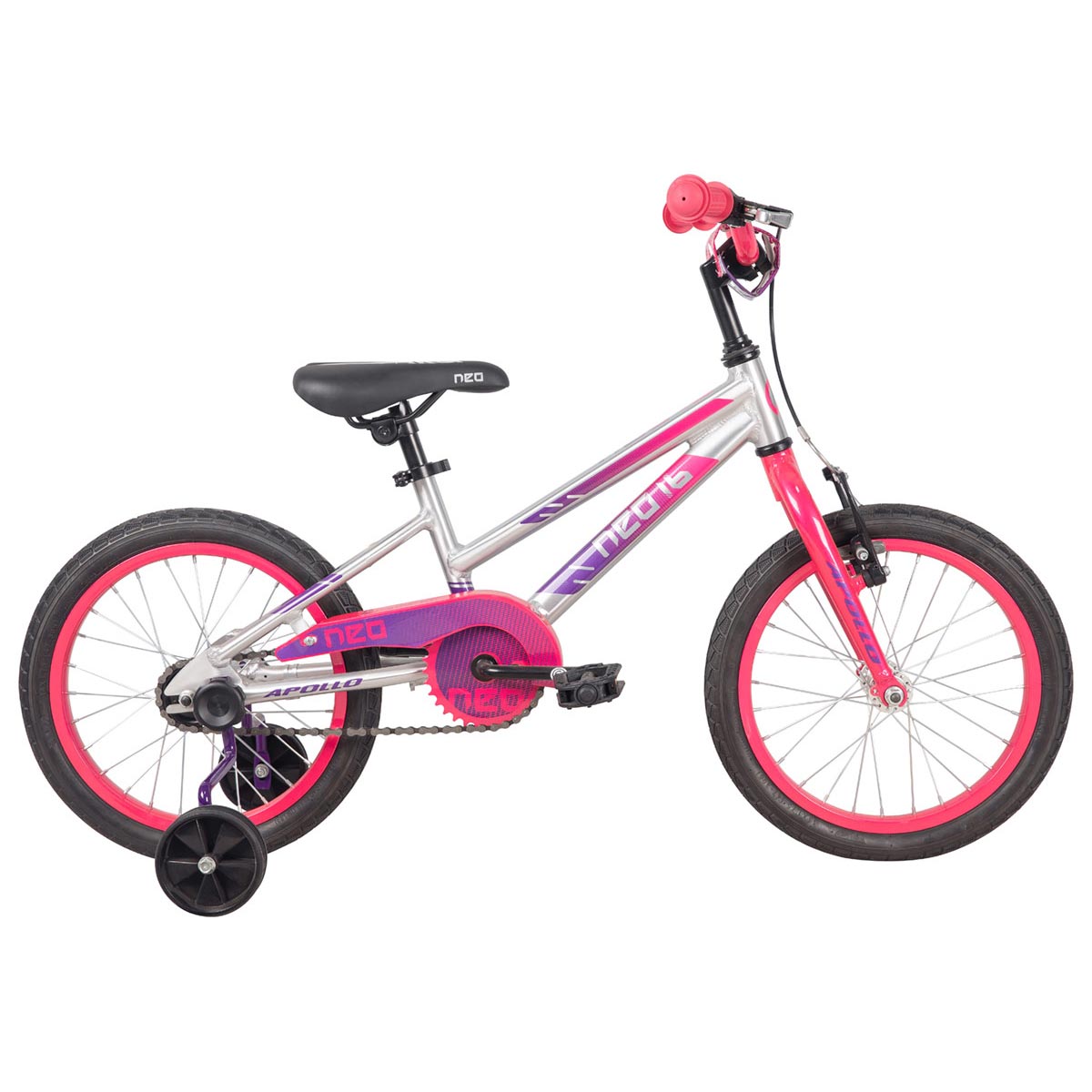 Neo+ 16 Girl's Bike (Brushed Alloy / Pink, Purple Fade)