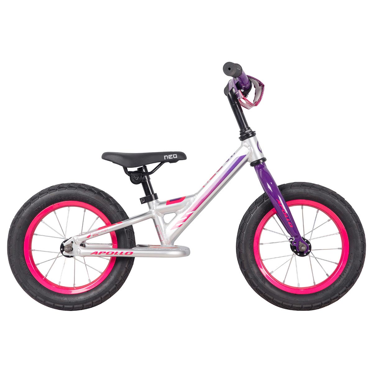 Neo+ JR. Girl's Bike (Silver / Purple, Pink Fade)