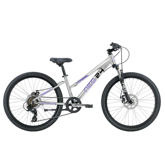 Neo Disc+ 24 7s Girl's Bike (Brushed Alloy / Lavender / Black)