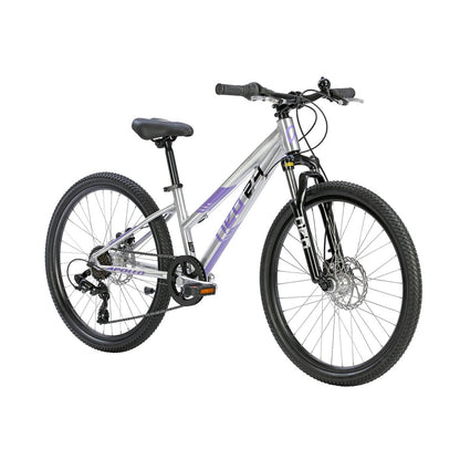 Neo Disc+ 24 7s Girl's Bike (Brushed Alloy / Lavender / Black)