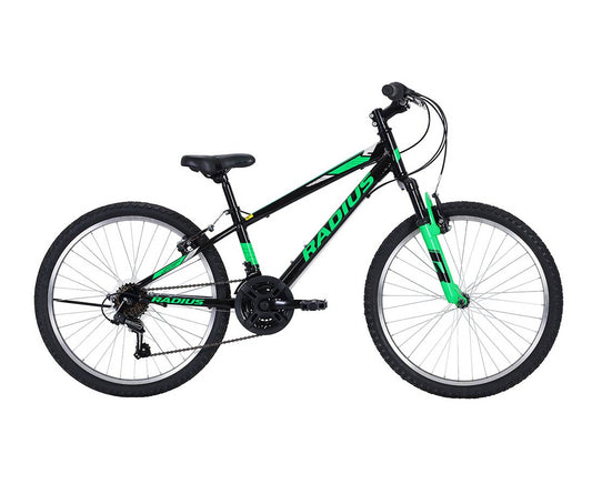 Radius Axis AL 24" Youth Bicycle (Gloss Black / Neon Green / Chrome)