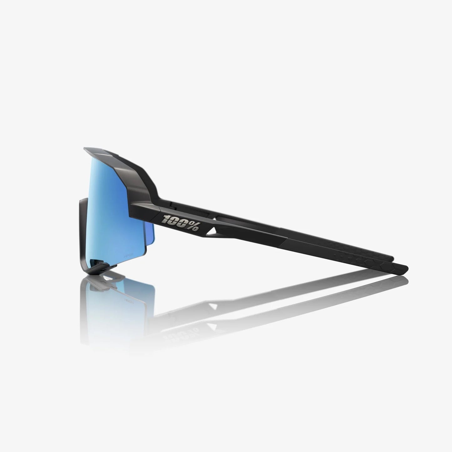 100% SLENDALE Matte Black HiPER Blue Multilayer Mirror Lens 100%