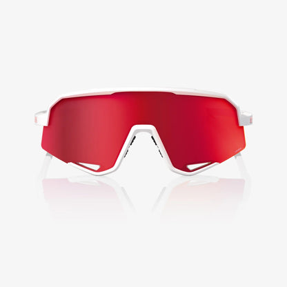 100% SLENDALE Matte White HiPER Red Multilayer Mirror Lens 100%