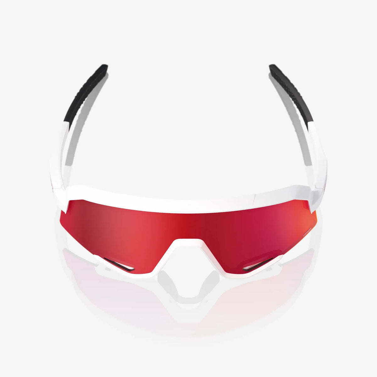 100% SLENDALE Matte White HiPER Red Multilayer Mirror Lens 100%