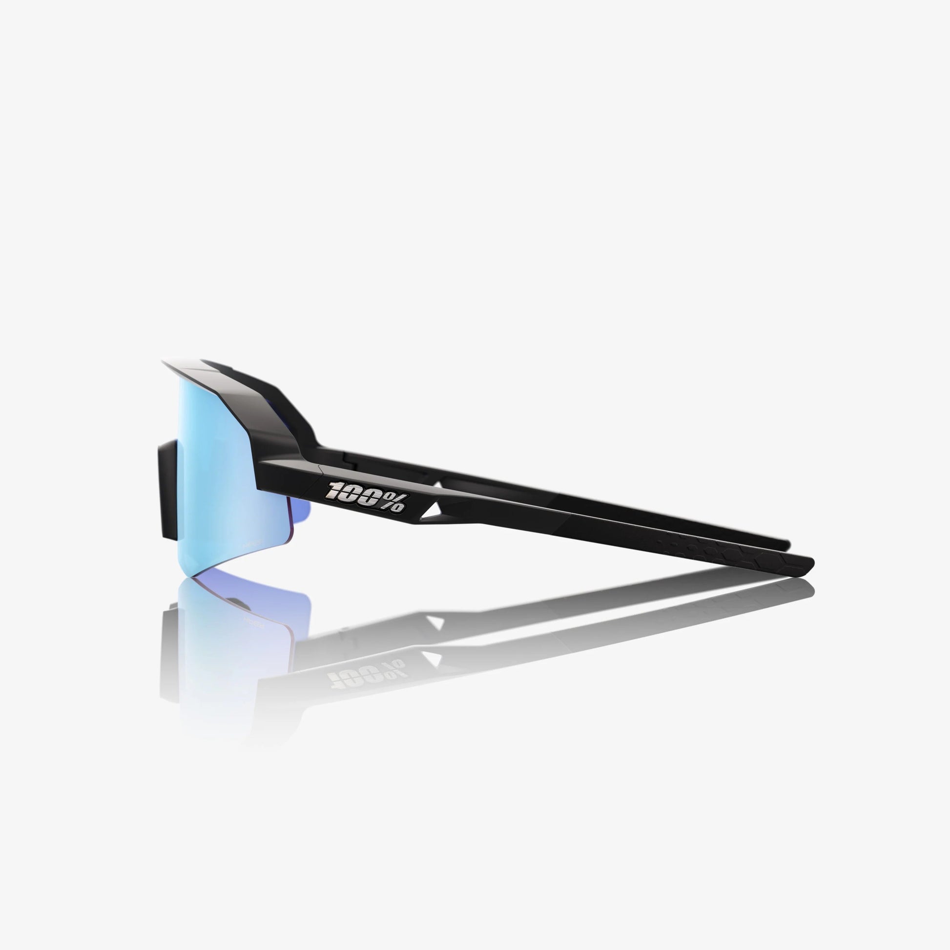 100% SLENDALE YOUTH Matte Black HiPER Blue Multilayer Mirror Lens 100%