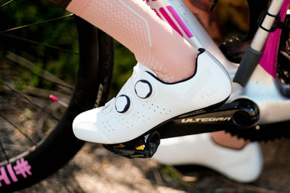 FLR FNT-9 Knit Carbon Sole Road Shoe (White) FLR