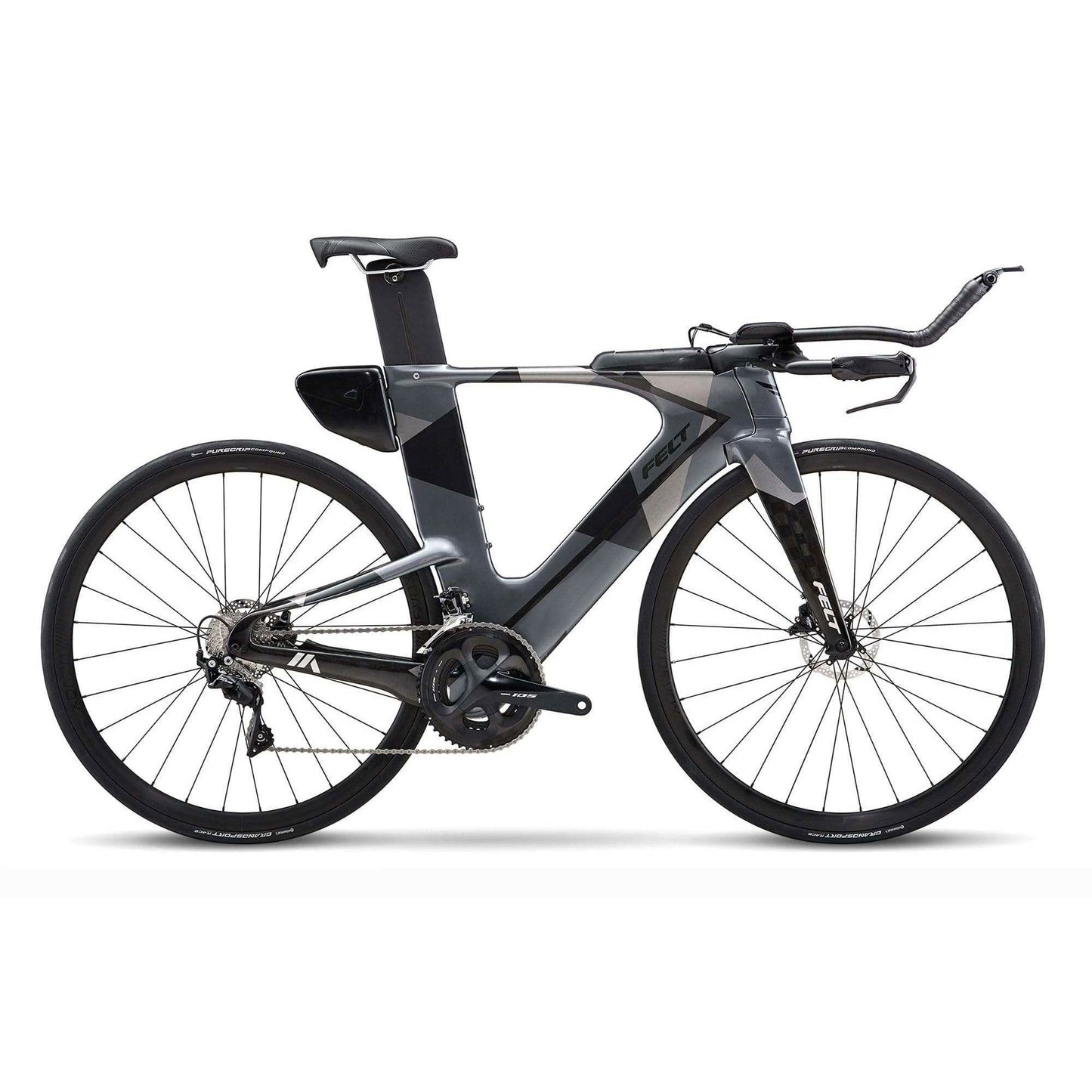 Felt IA | Advanced | 105 Disc Triathlon Bike (Charcoal)