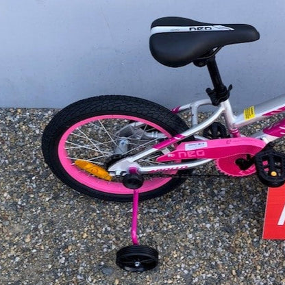 Neo+ 16 Girl's Bike (Brushed Alloy / Pink, Dark Pink Fade)