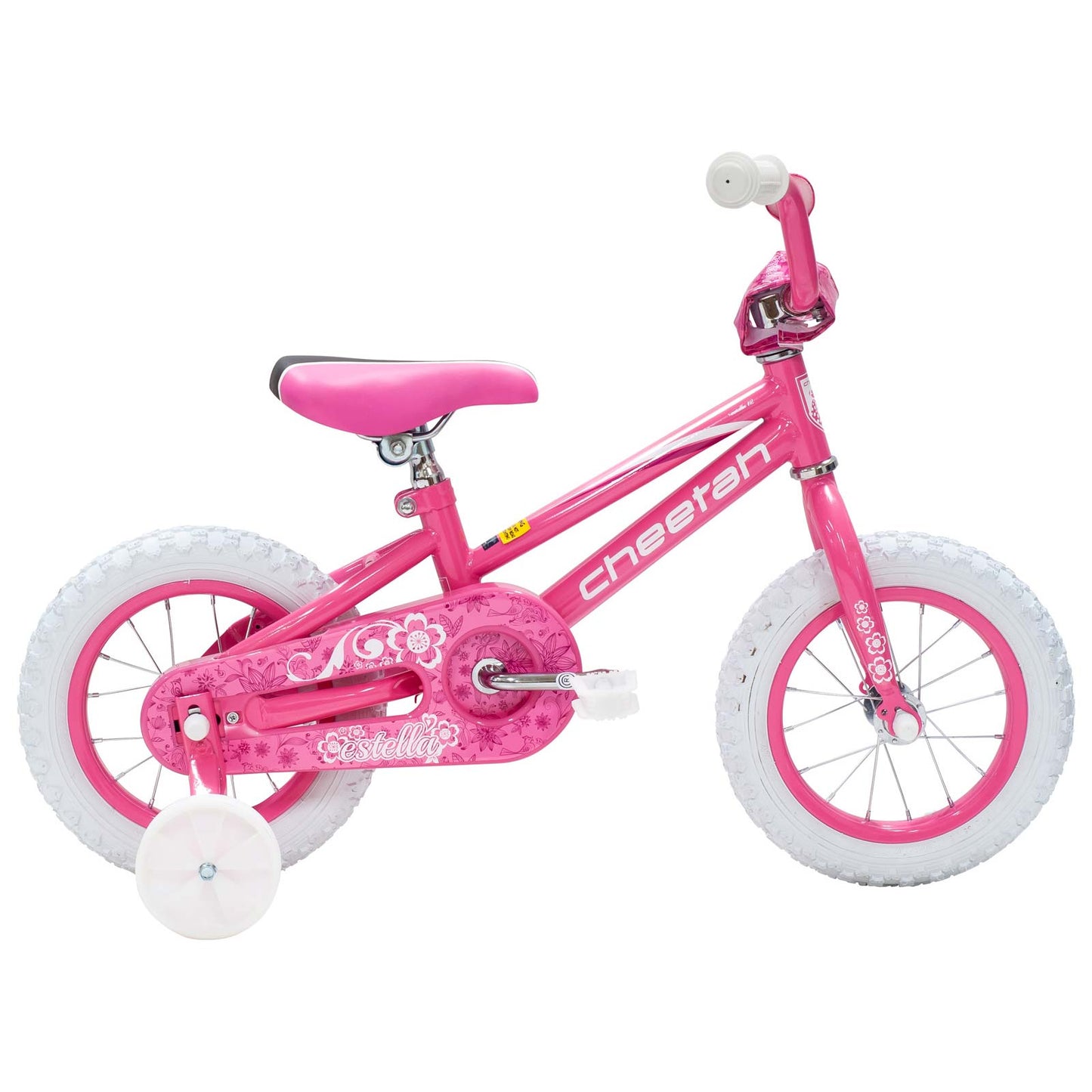 Cheetah Estella Girls 12" Bike (Gloss Pearl Pink/White) Cheetah