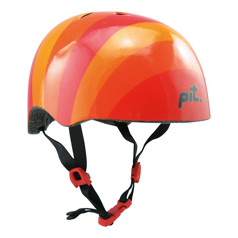 Pit Stripes Adult Helmet (Orange)